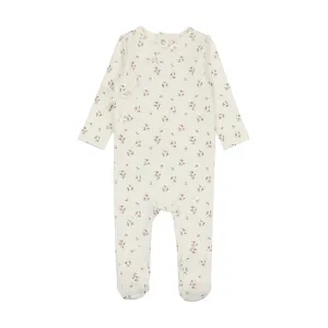 Lilette Dainty Floral Footie - Winter White/Floral