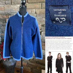 Lochaven of Scotland New Wool Zip Up Cardigan Sweater Jacket