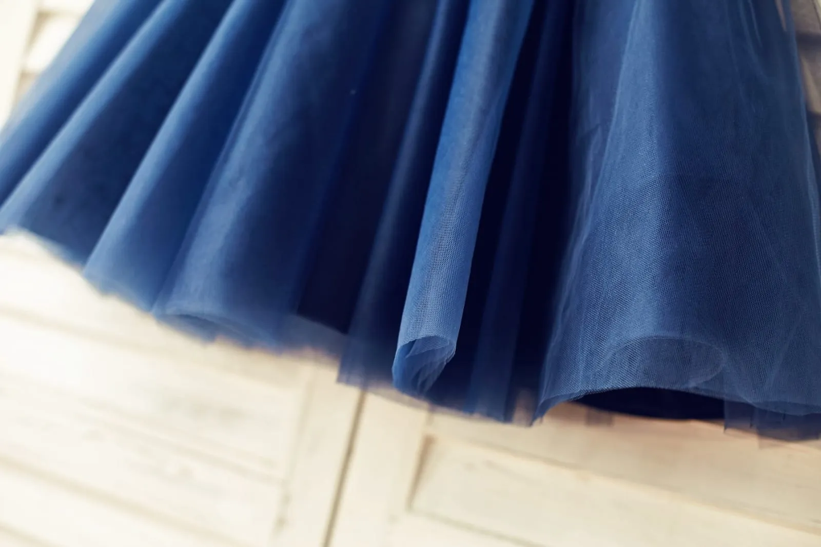 Long Sleeves Navy Blue Lace Tulle Flower Girl Dress