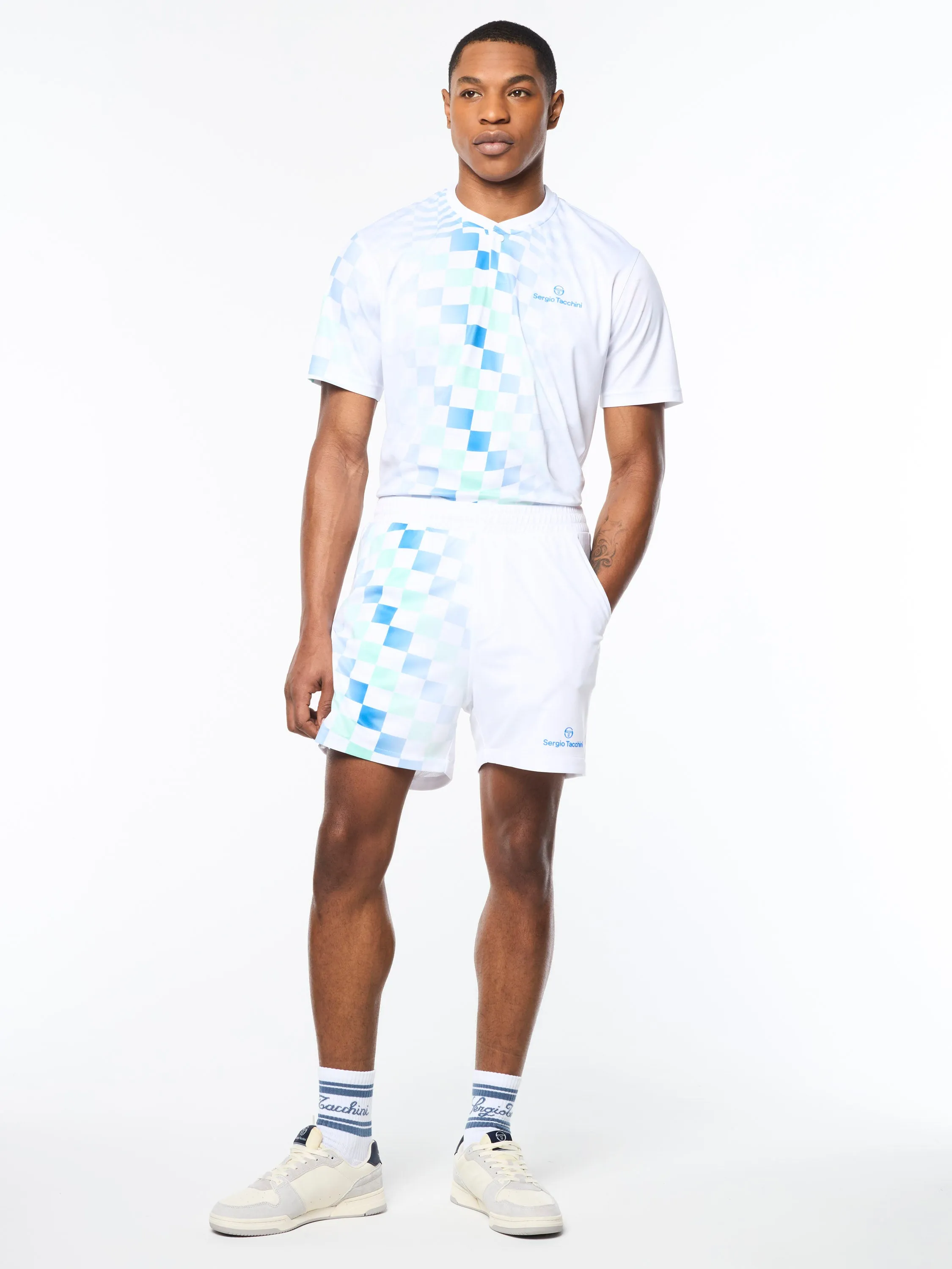 Luca Piqué Printed Short- Brilliant White