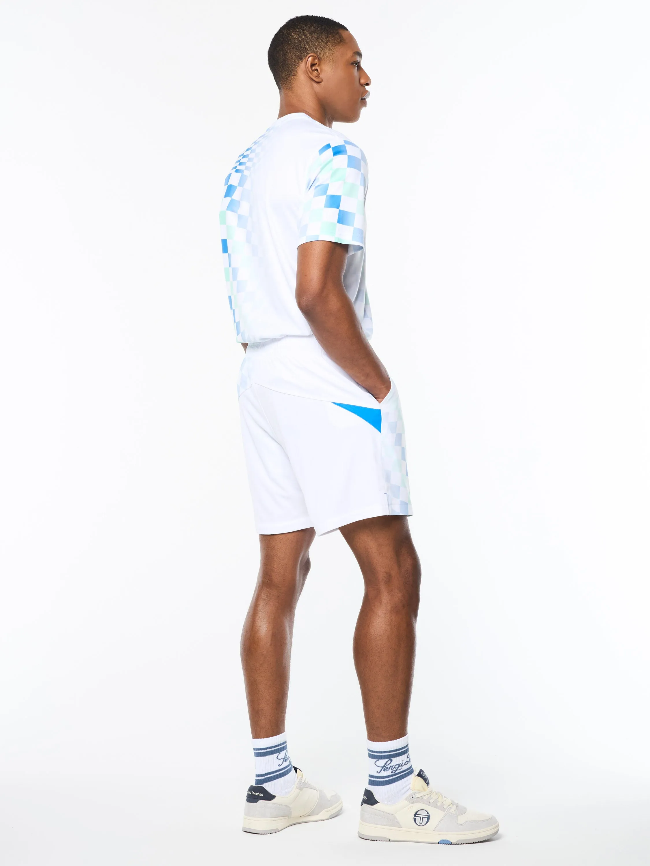 Luca Piqué Printed Short- Brilliant White