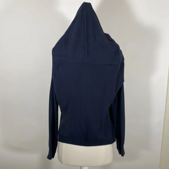 Lululemon Wool Blend Wrap Sweater Navy Blue, Size 4 #405
