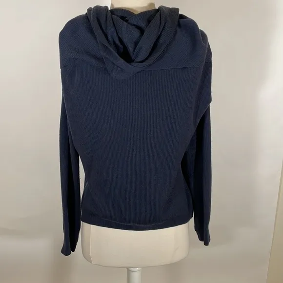 Lululemon Wool Blend Wrap Sweater Navy Blue, Size 4 #405