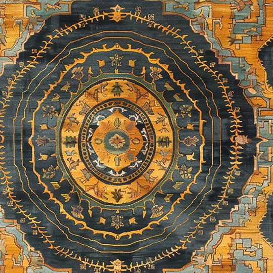 Majestic Mandala Hand Knotted Rug