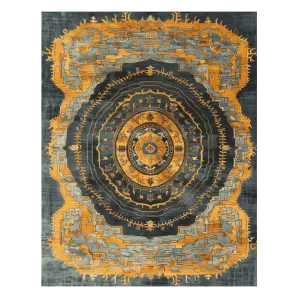 Majestic Mandala Hand Knotted Rug
