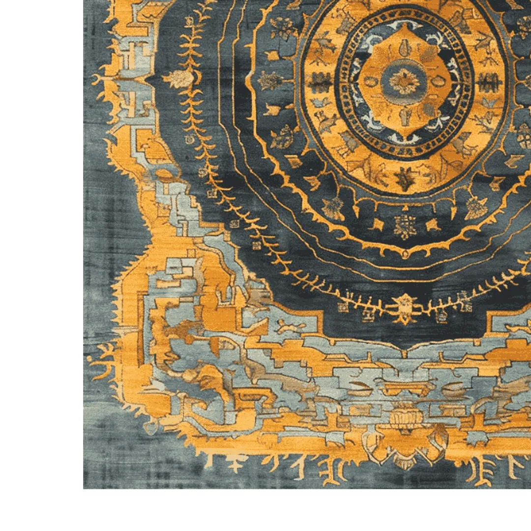 Majestic Mandala Hand Knotted Rug