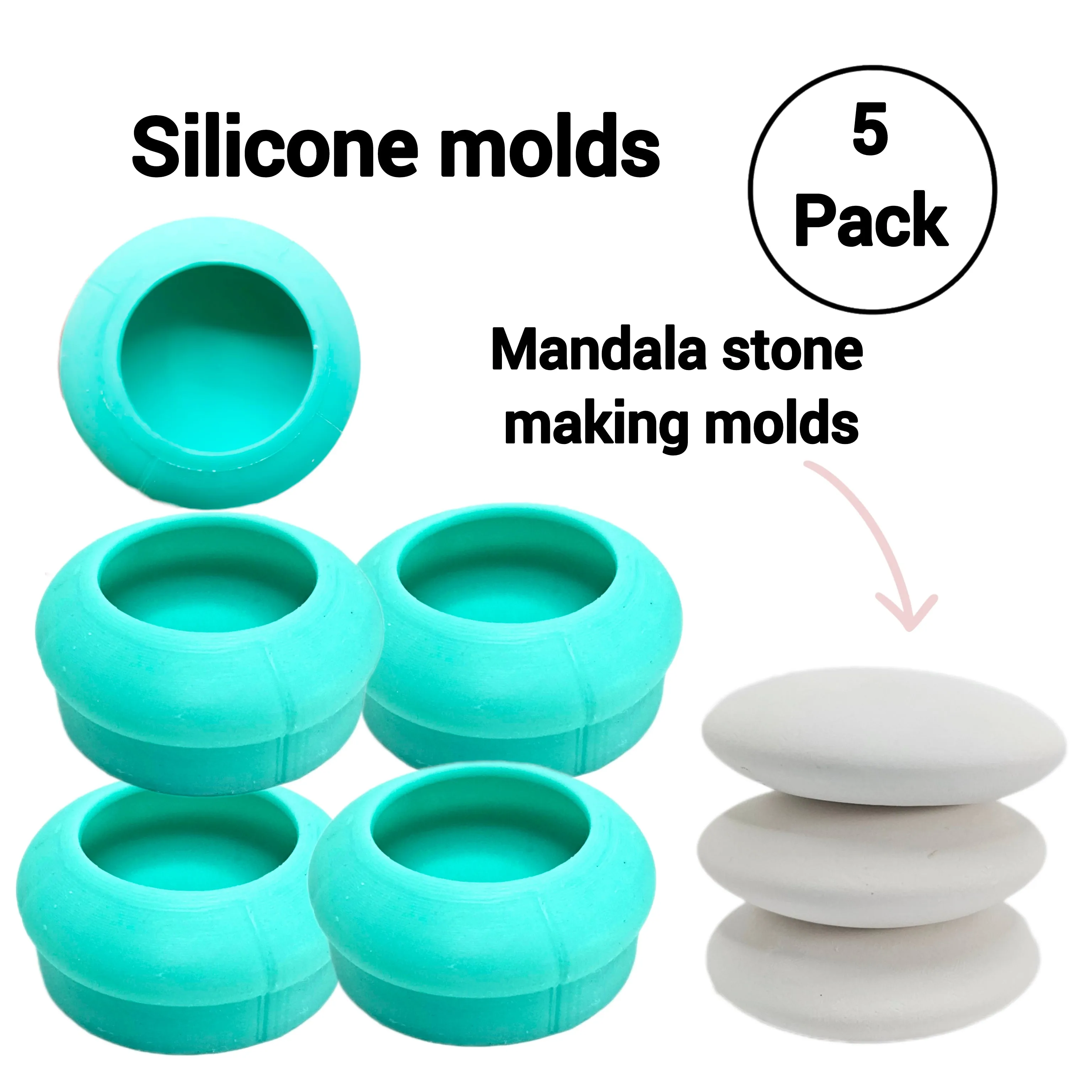 Mandala Stone Silicone Molds, Mandala art Silicone mold, mandala dotting art molds