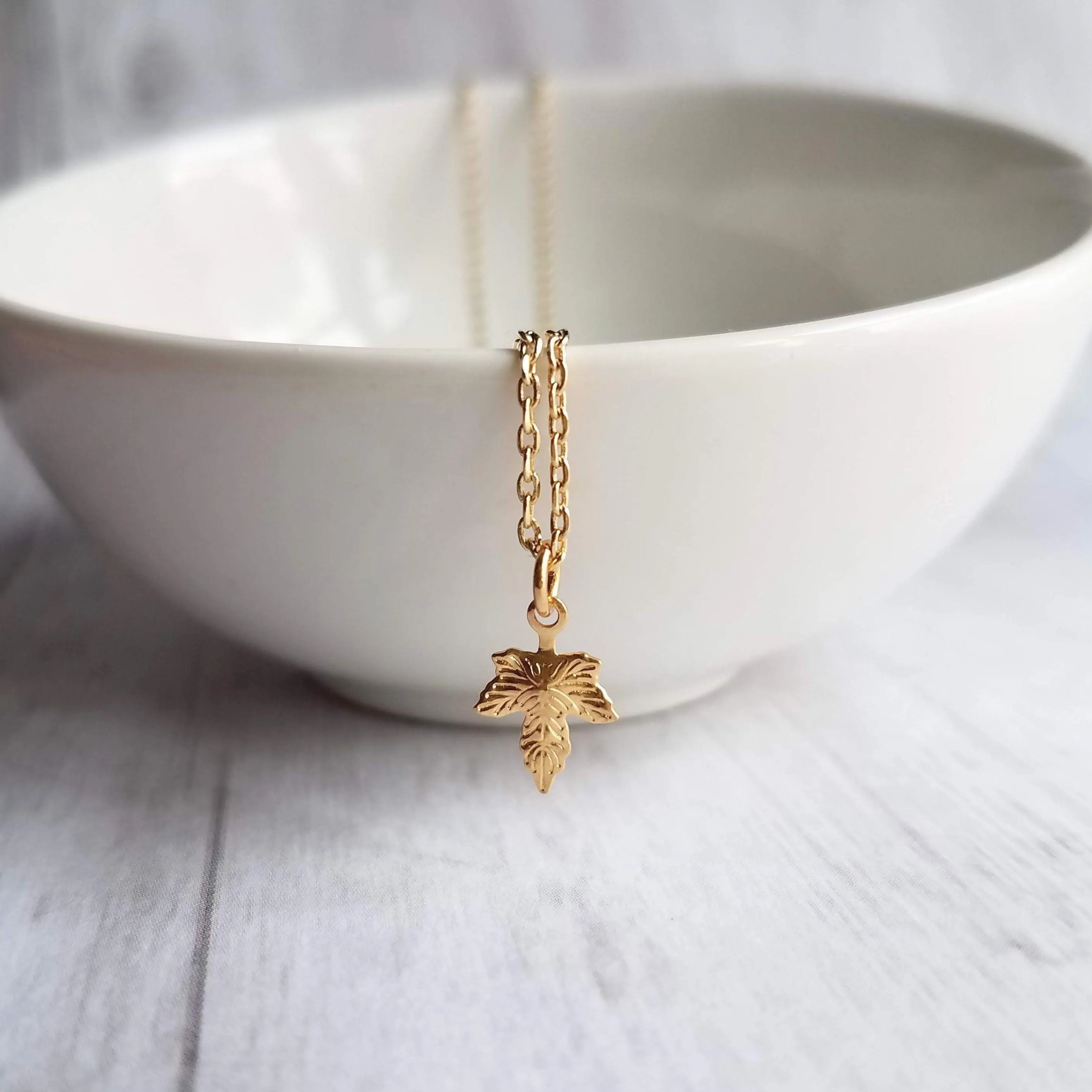 Maple Leaf Necklace, tiny gold leaf, leaf pendant, gold leaf charm, delicate necklace, 14K gold fill chain opt, Toronto necklace autumn gift