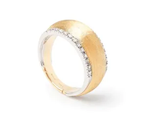 Marco Bicego Yellow Gold and Diamond Dome Ring