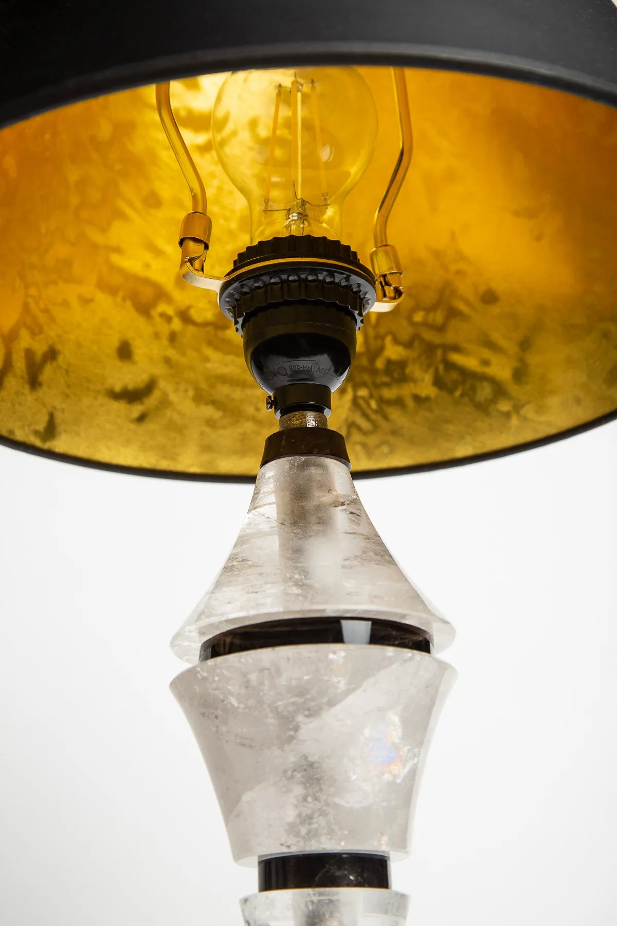 MAXFIELD PRIVATE COLLECTION | BLACK PAGODE ROCK CRYSTAL LAMP