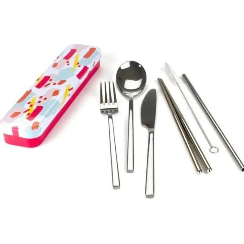 Metal Carry Your Cutlery Set by Retro Kitchen