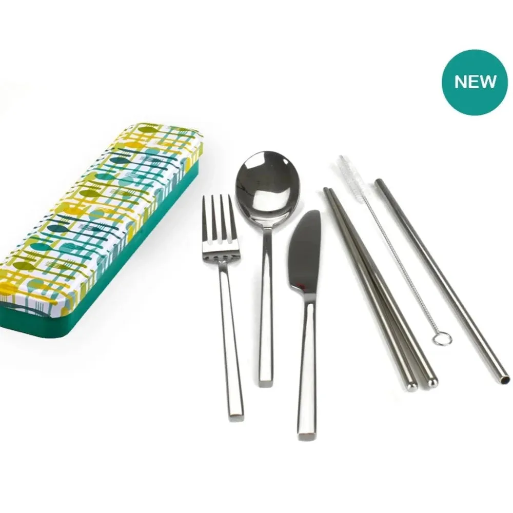Metal Carry Your Cutlery Set by Retro Kitchen