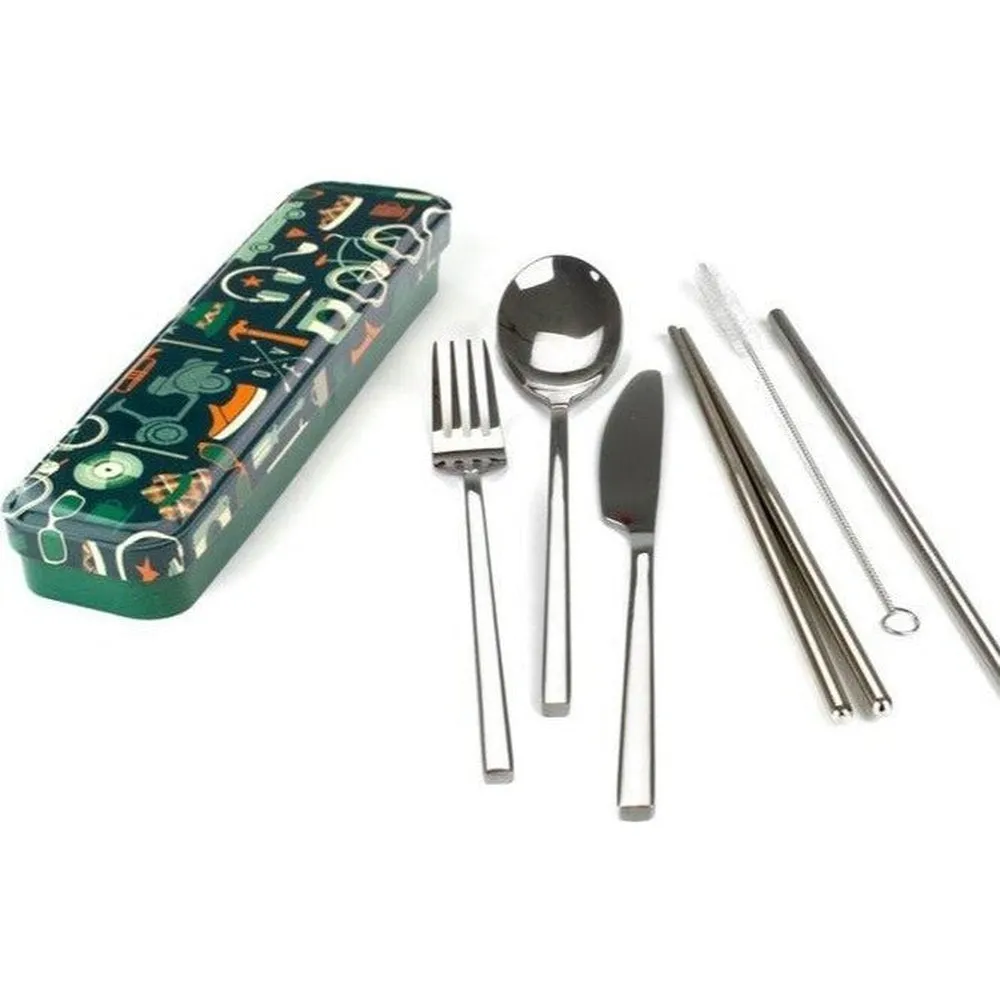 Metal Carry Your Cutlery Set by Retro Kitchen