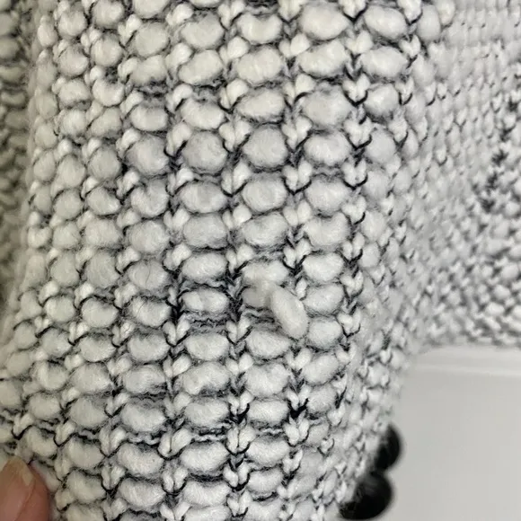 Michael Stars Macey Blazer Cardigan, Shawl Collar, Patch Pockets, Black &amp; White