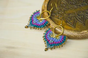 Micro Macrame Boho Earrings