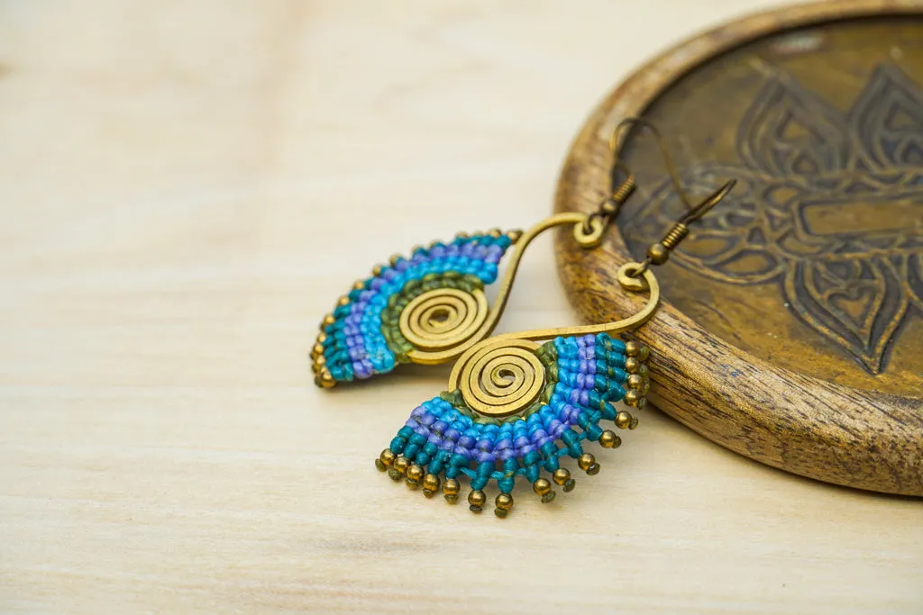 Micro Macrame Boho Earrings