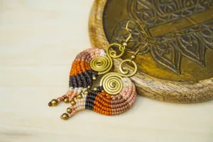 Micro Macrame Boho Earrings