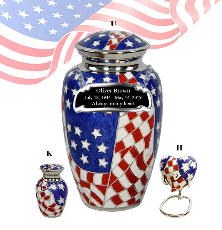 Military Series - American Flag Cremation Urn - IUMI106