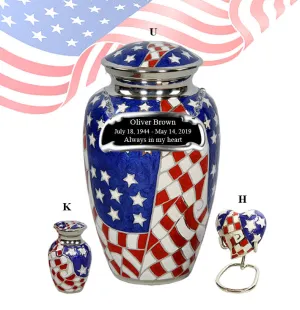 Military Series - American Flag Cremation Urn - IUMI106