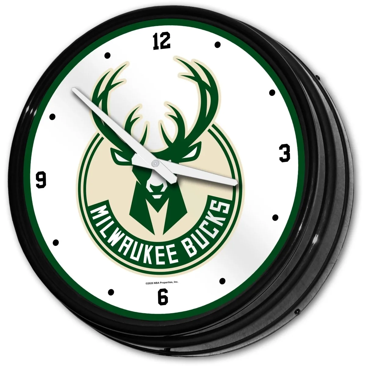 Milwaukee Bucks: Retro Lighted Wall Clock