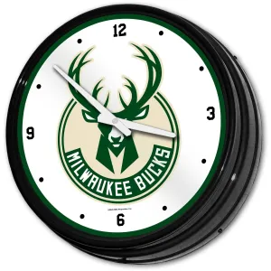 Milwaukee Bucks: Retro Lighted Wall Clock