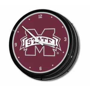 Mississippi State Bulldogs: Retro Lighted Wall Clock