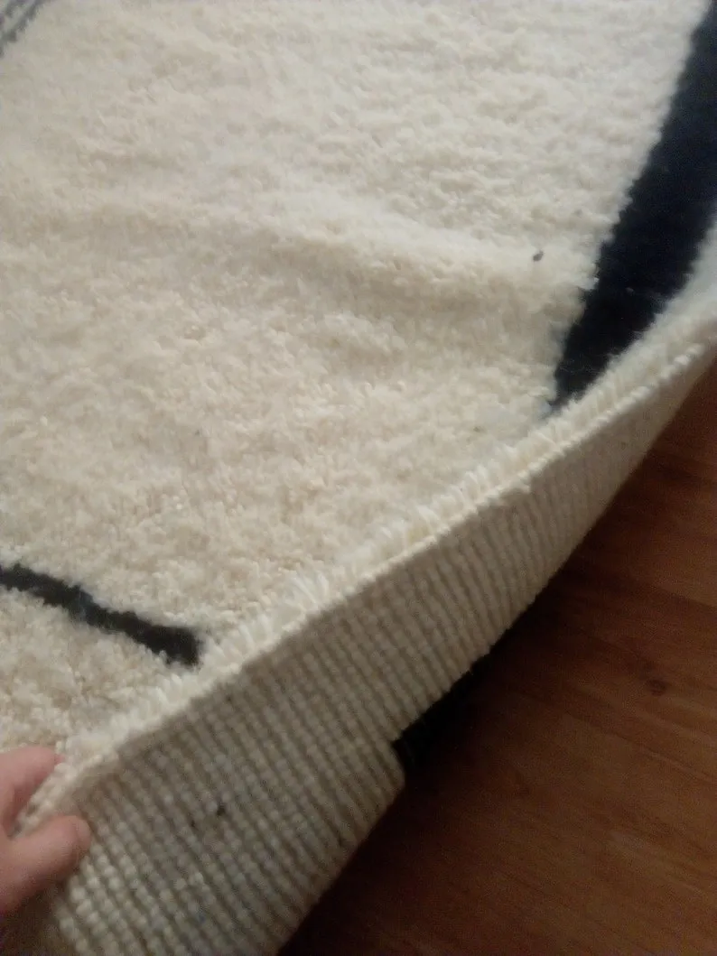 modern rug Hand woven rug, Azilal Berber style - Green Rug Pattern Morocco