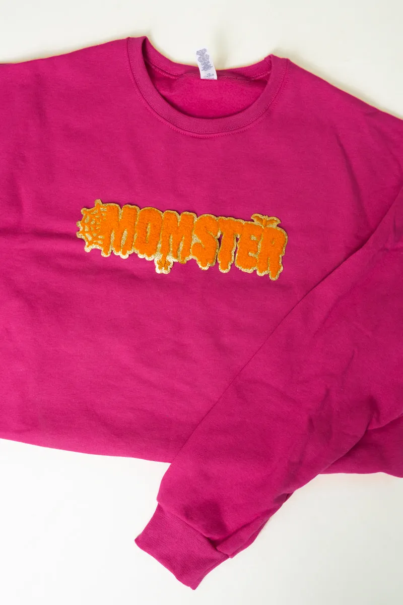 Momster Large Chenille Patch Unisex NuBlend Crew Sweatshirt