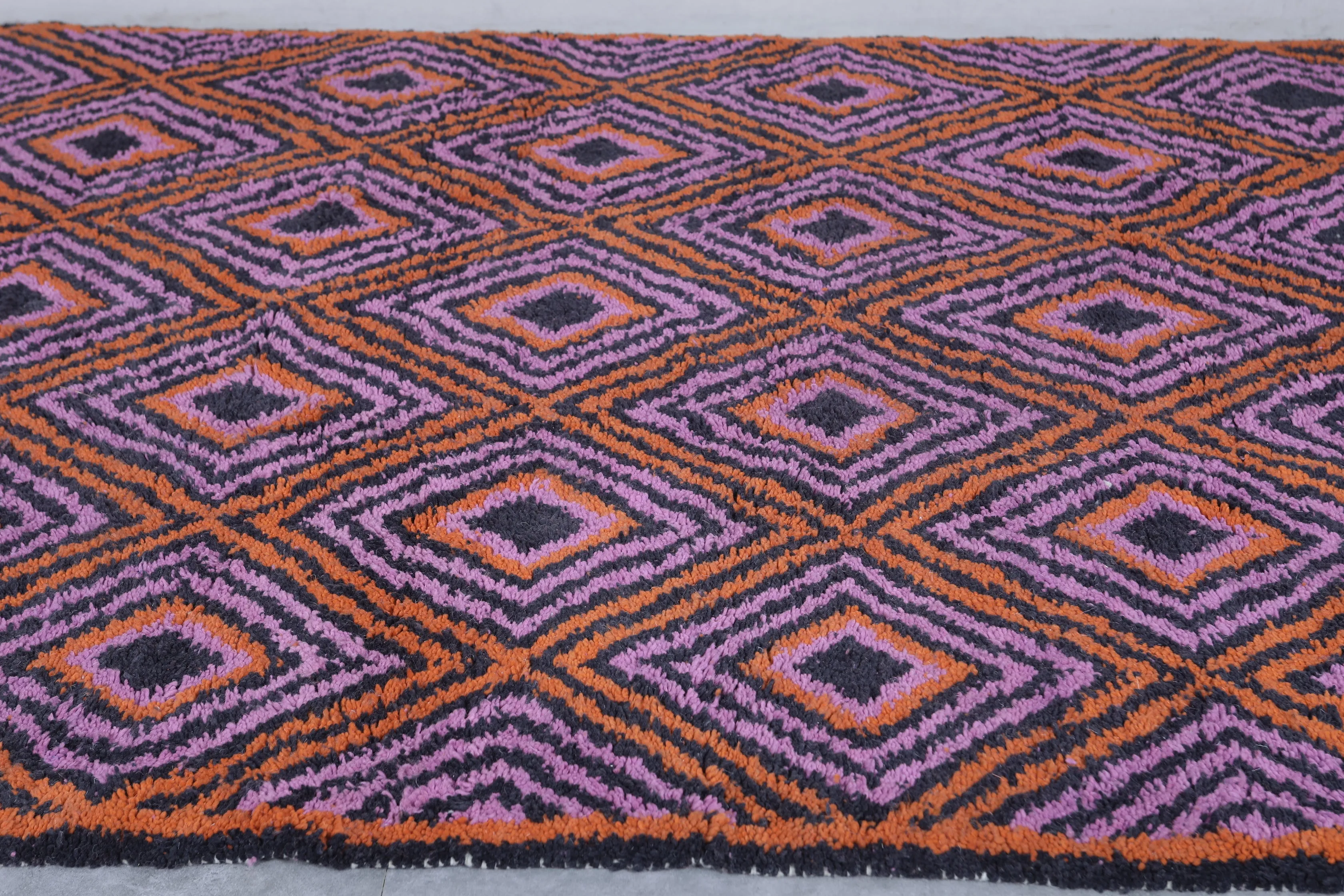 Moroccan Berber Rug - Handwoven 8.1 x 10.2 Feet | Vibrant Geometric Design