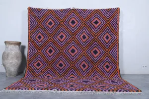 Moroccan Berber Rug - Handwoven 8.1 x 10.2 Feet | Vibrant Geometric Design