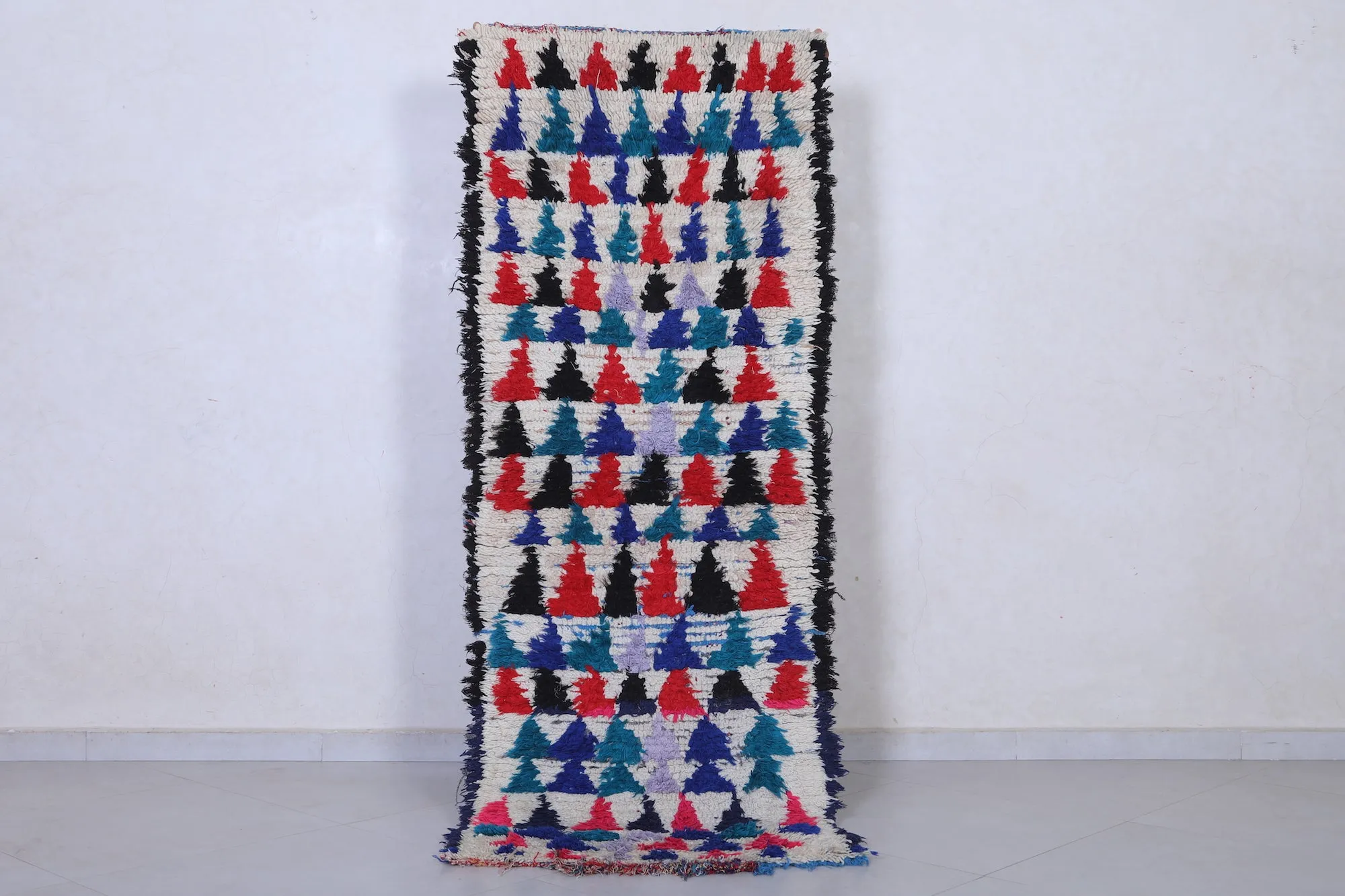 Moroccan Rug 2.6 x 6.8 Feet - Vibrant Handmade Runner