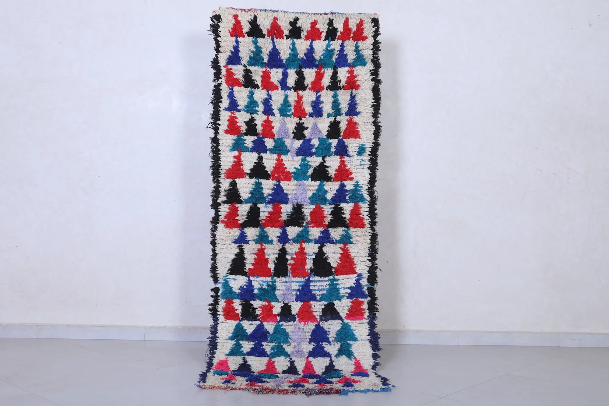 Moroccan Rug 2.6 x 6.8 Feet - Vibrant Handmade Runner