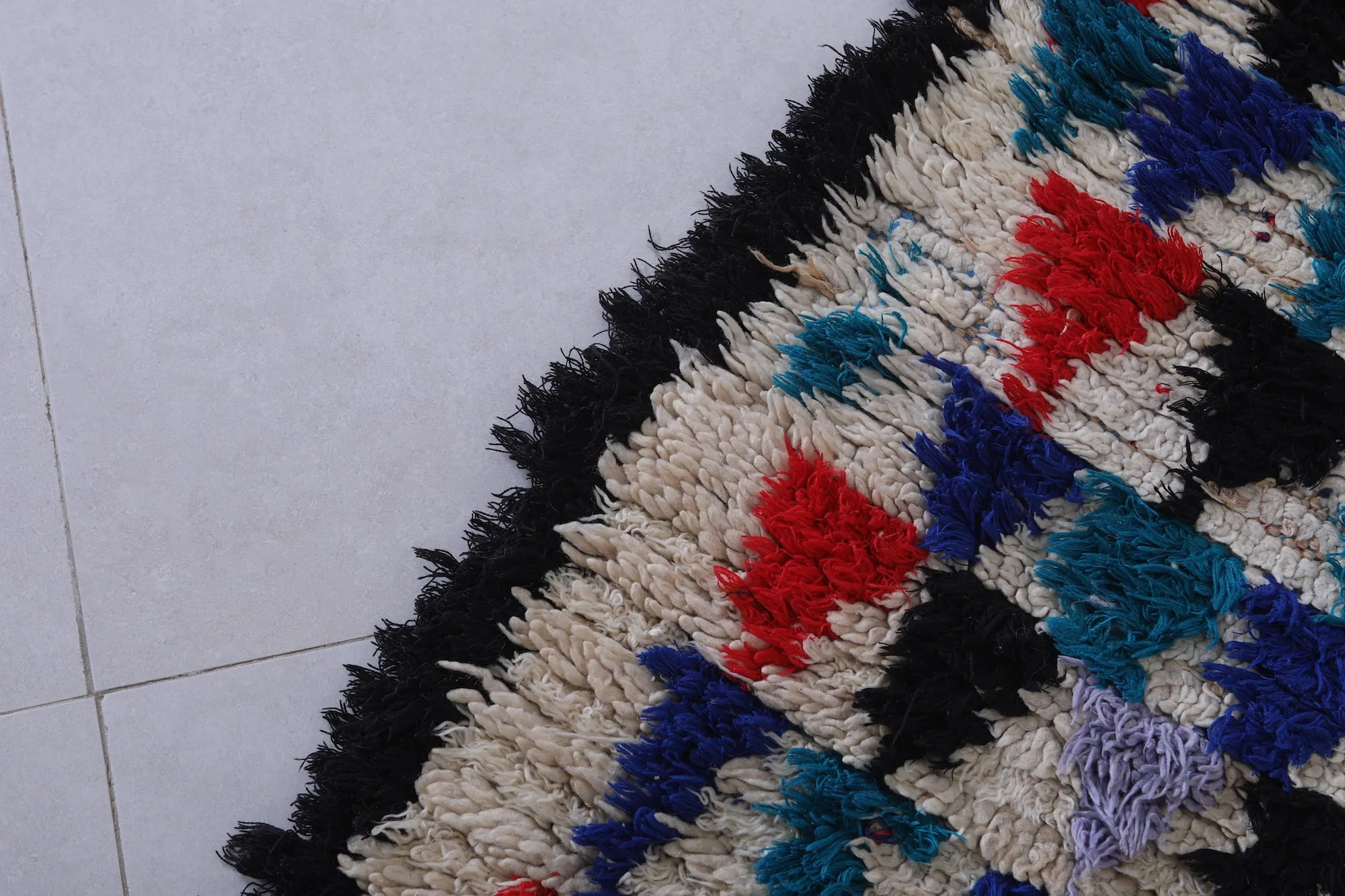 Moroccan Rug 2.6 x 6.8 Feet - Vibrant Handmade Runner