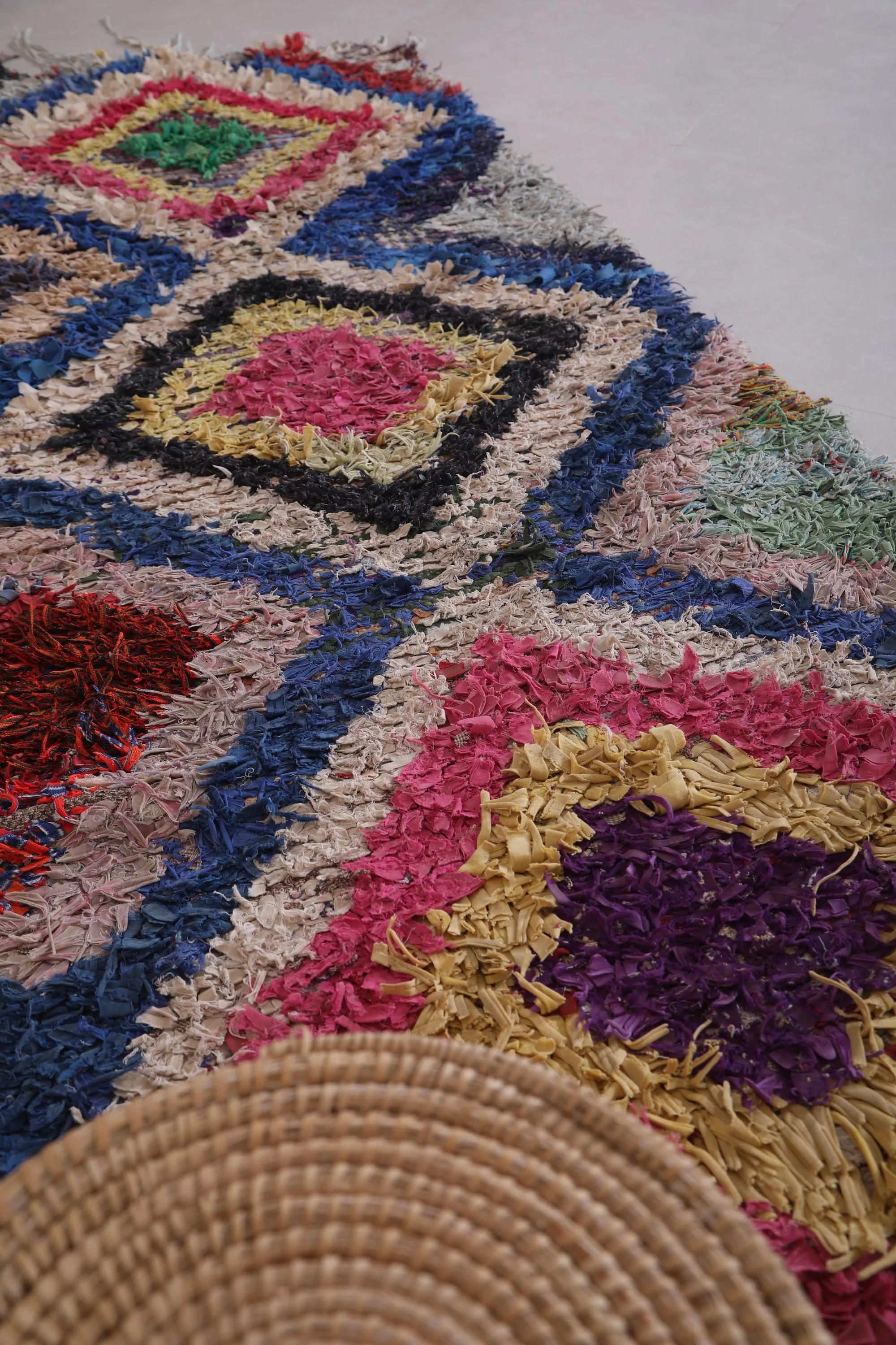 Moroccan Rug 2.7 x 7.2 Feet - Bold Geometric Design