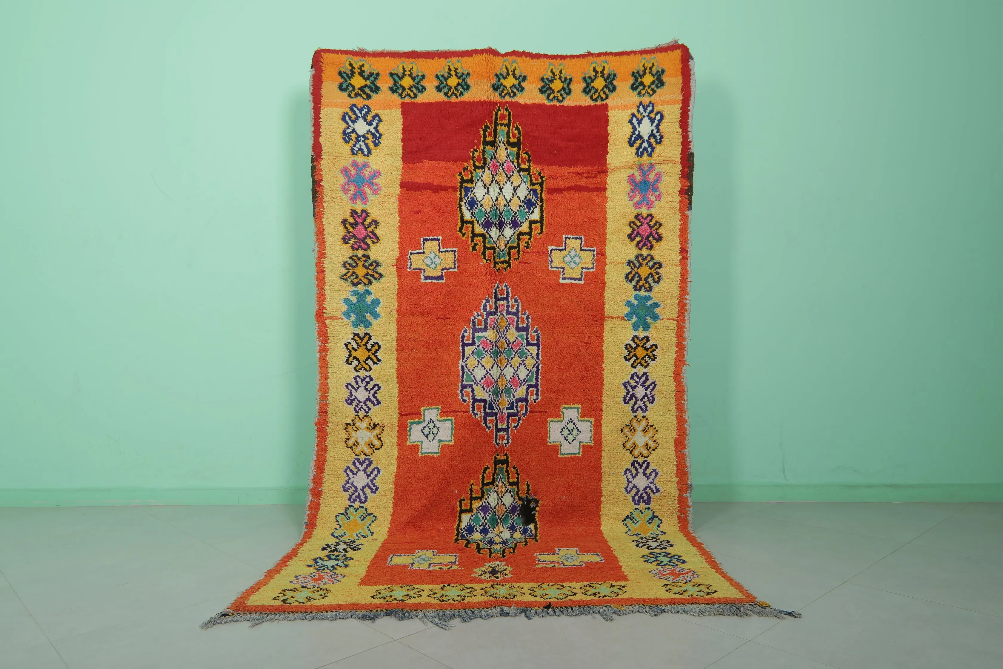 Moroccan Rug - Handwoven 4.8ft x 8.7ft | Vibrant Multicolor Design