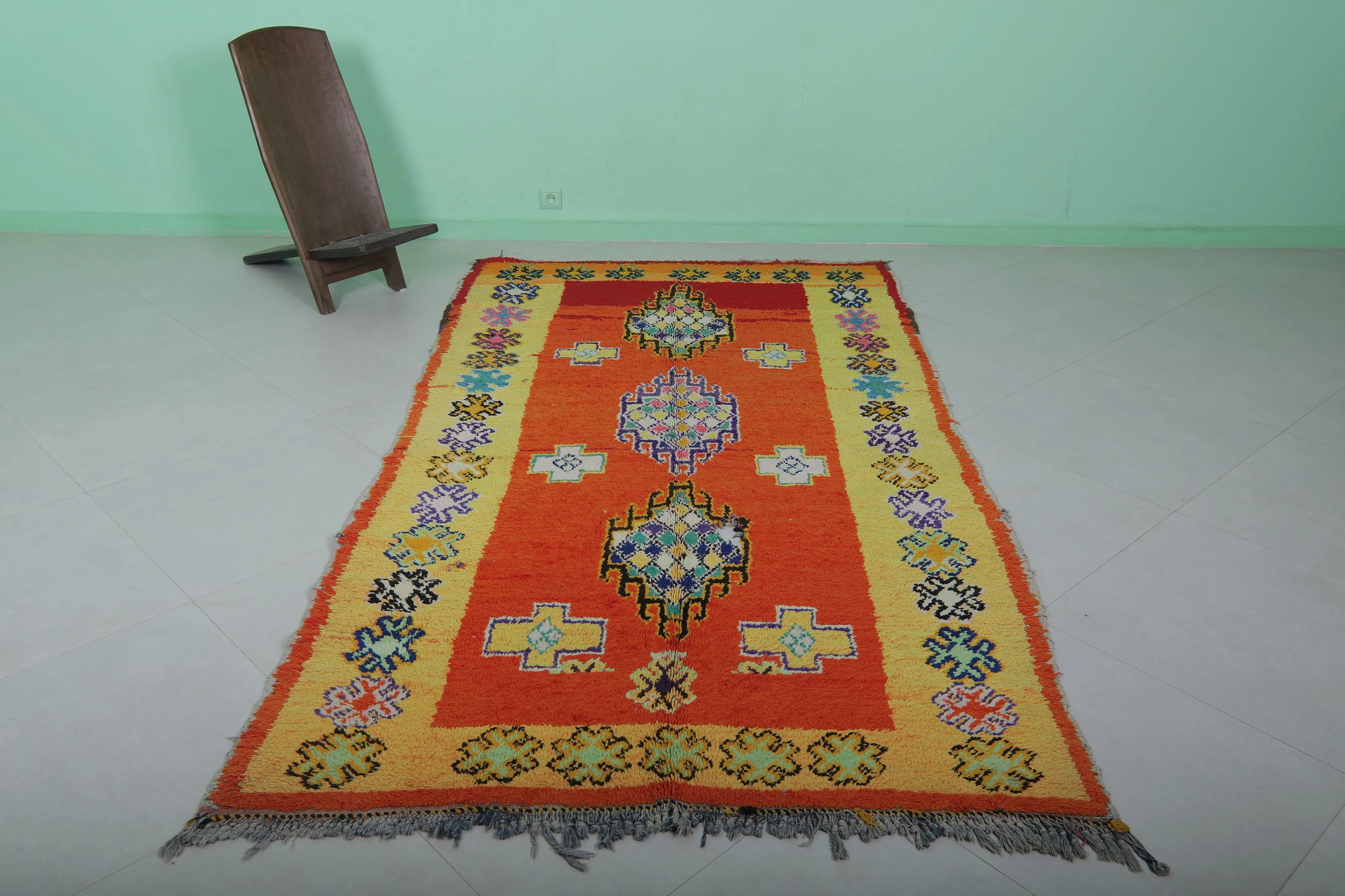 Moroccan Rug - Handwoven 4.8ft x 8.7ft | Vibrant Multicolor Design