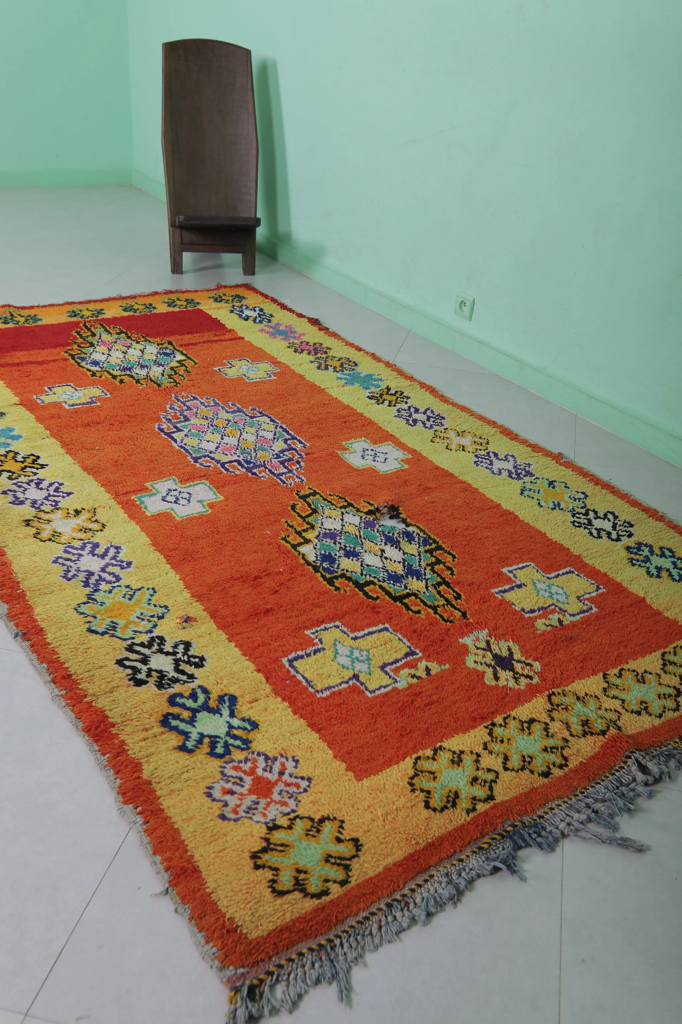 Moroccan Rug - Handwoven 4.8ft x 8.7ft | Vibrant Multicolor Design