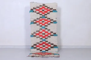 Moroccan Rug with Bold Geometric Pattern – 2.2 x 5.7 ft