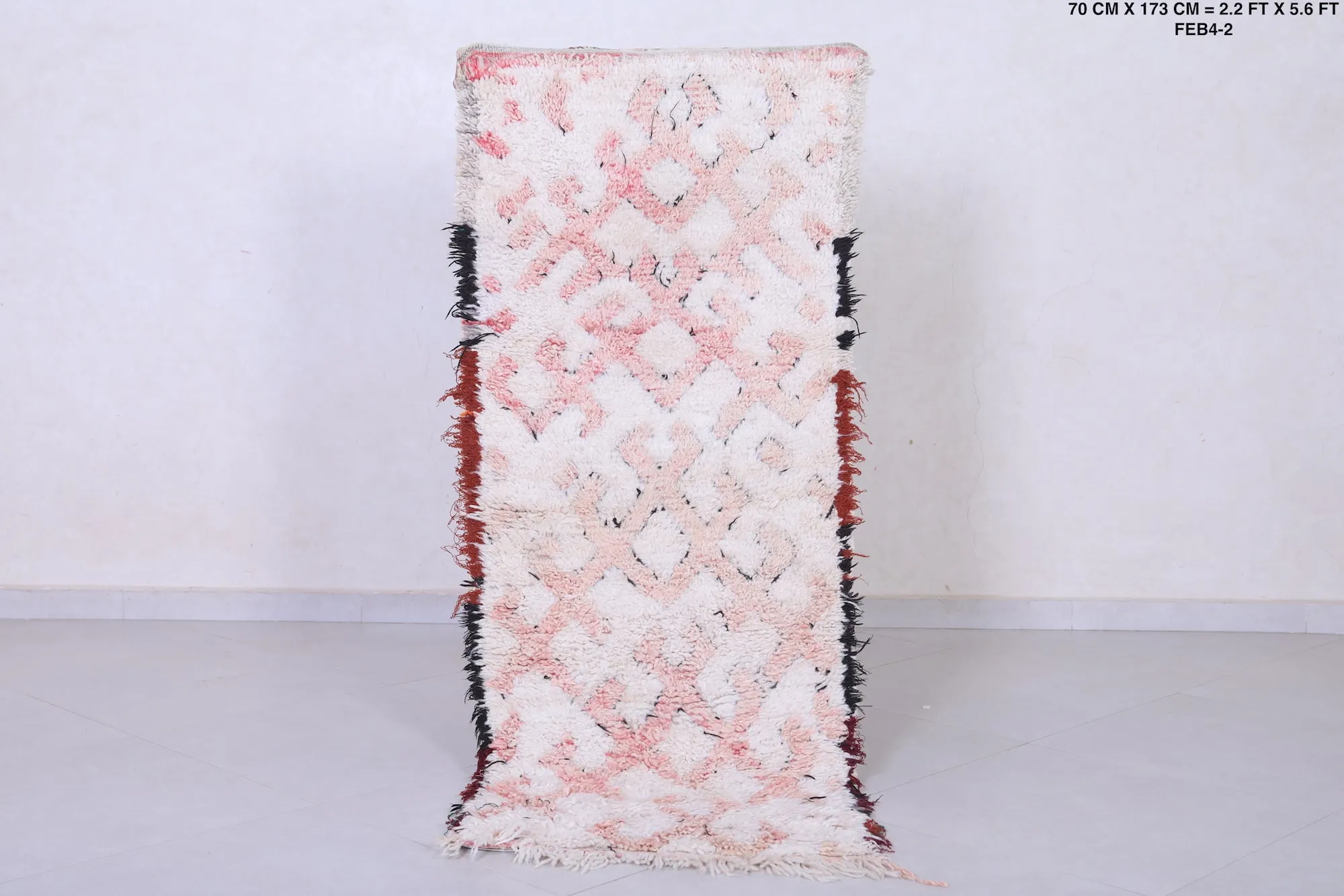 Moroccan Runner Rug - 2.2 x 5.6 ft