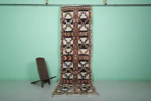Moroccan Runner Rug 3.6 x 12.2 ft | Bold Tribal Geometric Design