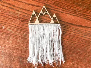 Mountain Wall Art DIY Kits for Adults, Beginners Macrame Make Your Own Sign Do It Yourself Kit