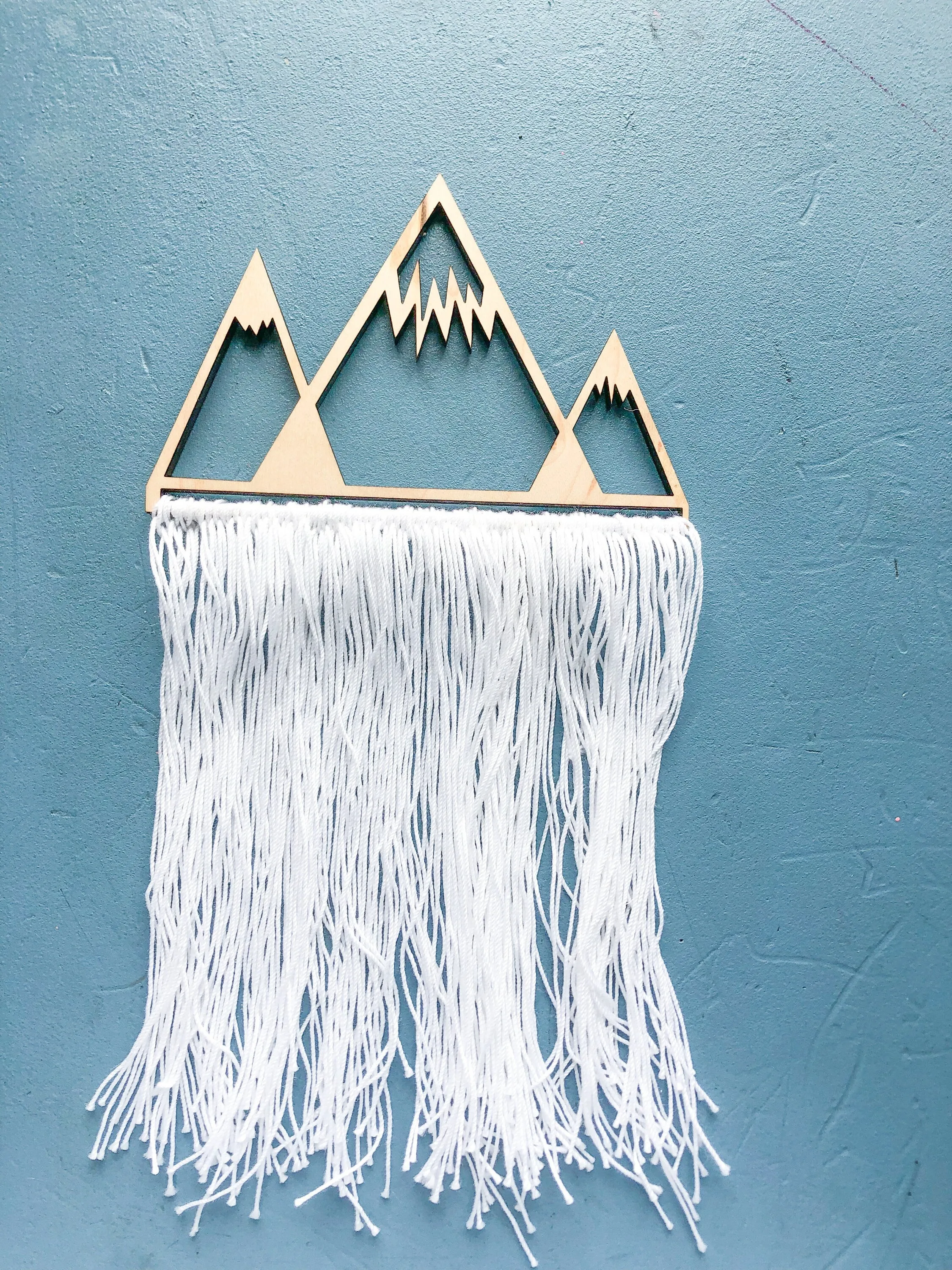 Mountain Wall Art DIY Kits for Adults, Beginners Macrame Make Your Own Sign Do It Yourself Kit