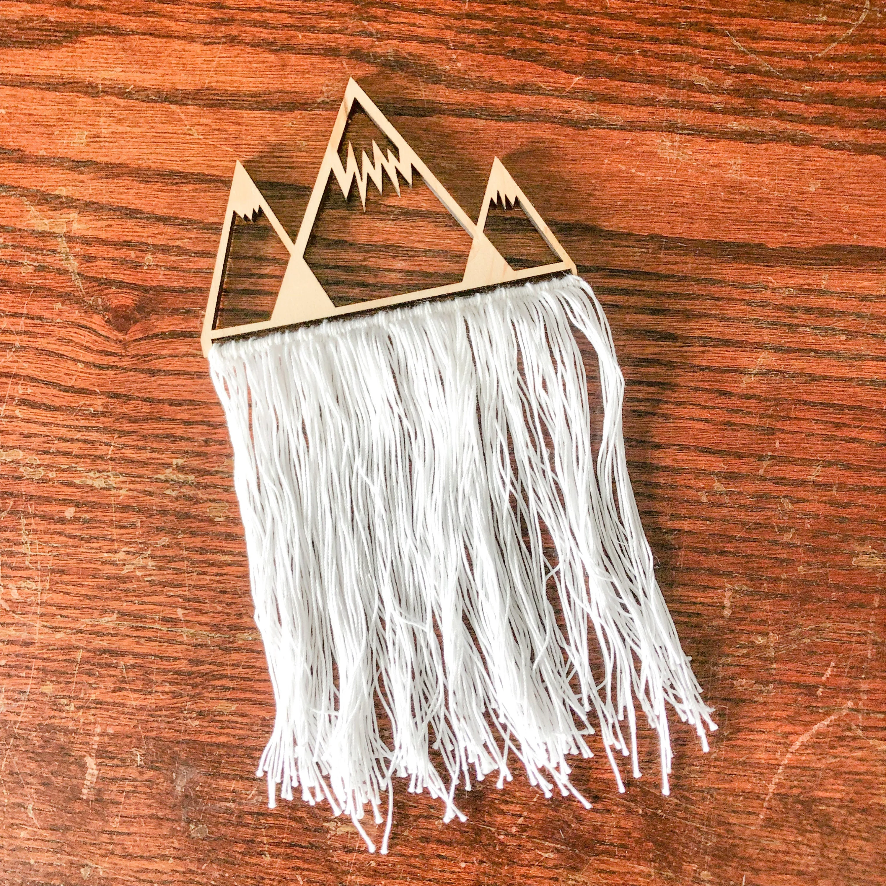 Mountain Wall Art DIY Kits for Adults, Beginners Macrame Make Your Own Sign Do It Yourself Kit