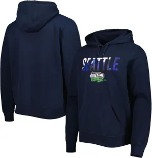 New Era Men's College Navy Seattle Seahawks Ink Dye Pullover Hoodie 7211635
