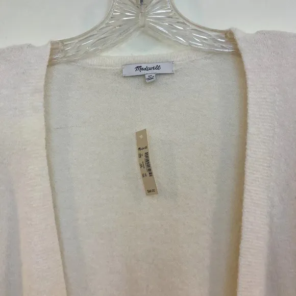 NEW Madewell Colorblock Knit Wool Nylon Blend Open Cardigan Sweater Women's XS
