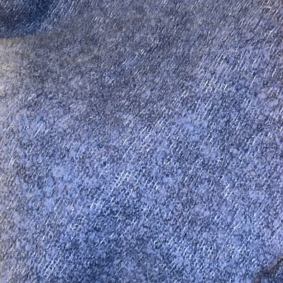 NEW Madewell Wool-Alpaca Blend Bouclé-Knit Oversized Sweater XS Hthr Denim Blue
