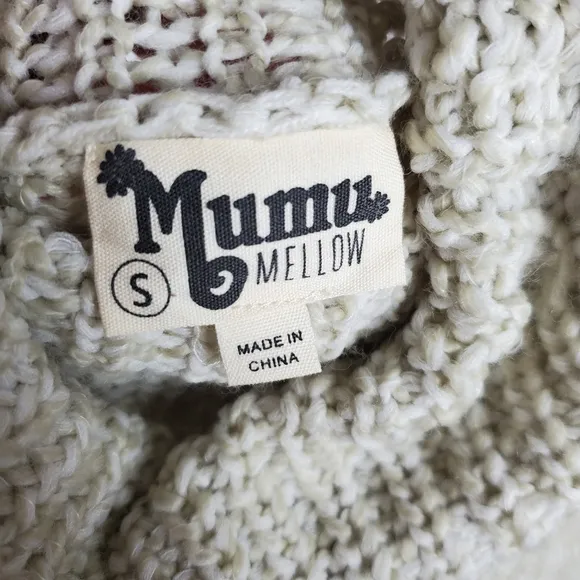 NEW Show Me Your Mumu Mellow Roll Neck Sweater Sz S Long Sleeve Wool Blend Knit
