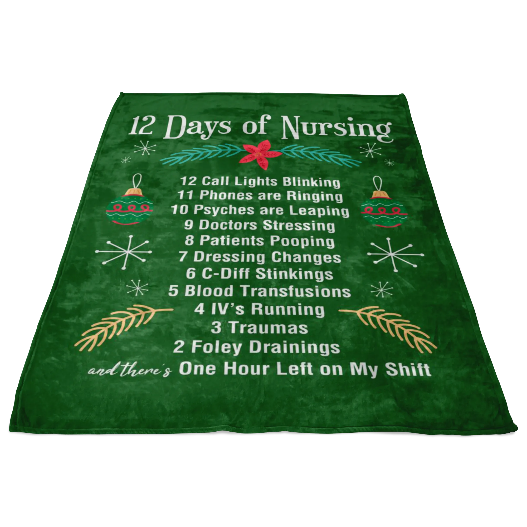 Nursing Fleece Blanket- 12 Days of Christmas