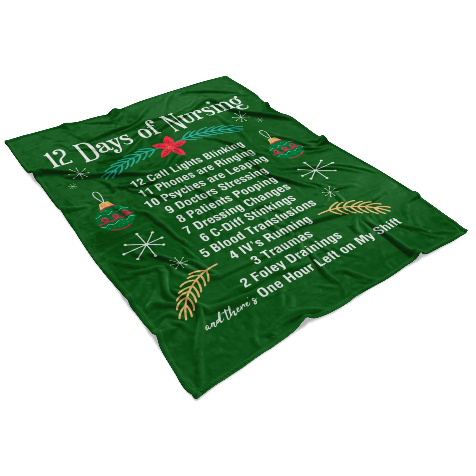Nursing Fleece Blanket- 12 Days of Christmas