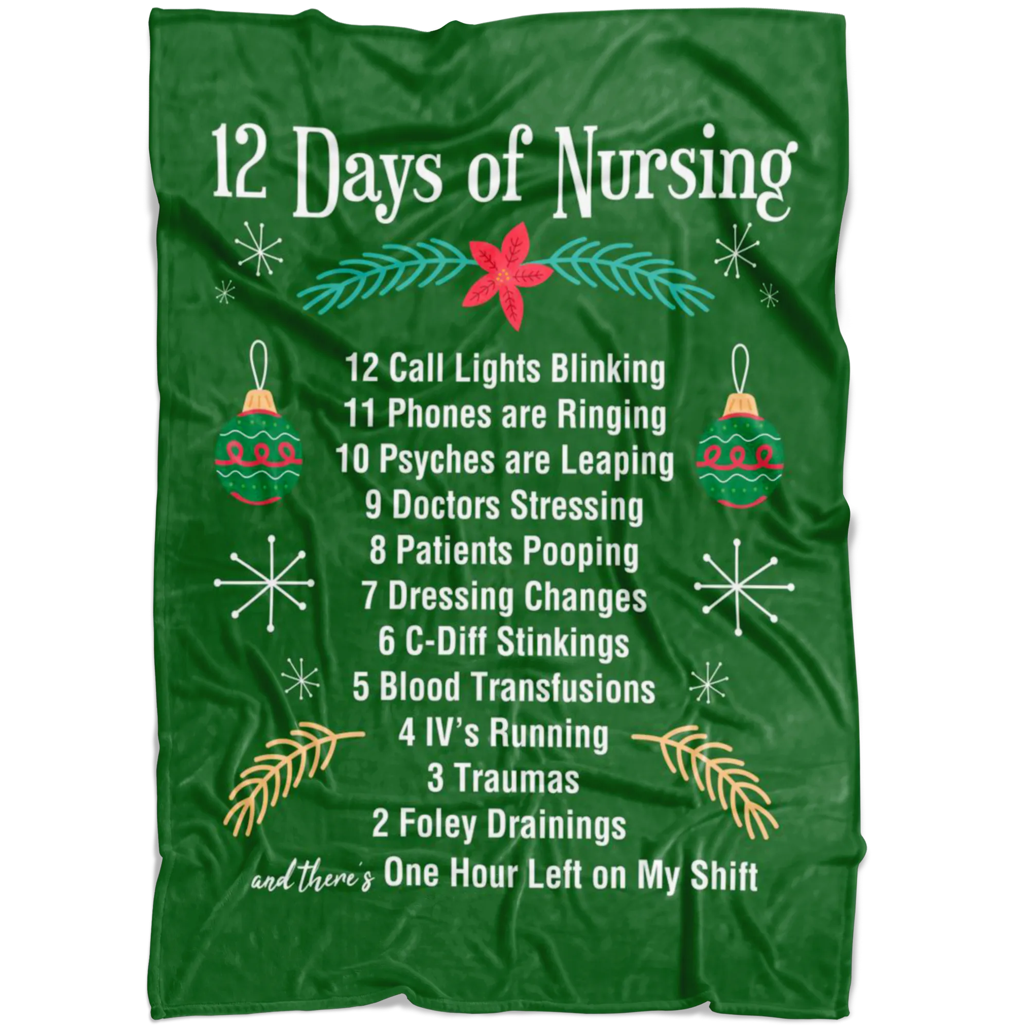 Nursing Fleece Blanket- 12 Days of Christmas